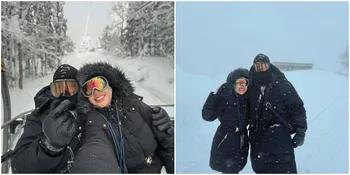 9 Potret Kompak dan Romantis, Aurel Hermansyah dan Atta Halilintar Liburan Akhir Tahun dengan Main Ski di Jepang