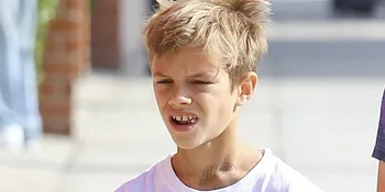 Ada Nama Wanita di Leher Putra David Beckham