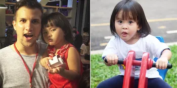 Aksi Lucu Anak Zaskia Mecca Saat Ketemu Stuart Collin, Nggemesin!