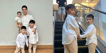 Anak Sambung dan Kandung, Ini 7 Potret Putra-Putra Alvin Faiz yang Akur - Jalan Berdua Gandengan Tangan