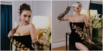 Ariel Tatum Memukau dalam Balutan Gaun Hitam Rancangan Didiet Maulana, Terinspirasi Hollywood Klasik!