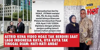 Astrid Kena Hoax Tak Berdiri Saat Lagu Indonesia Raya, Uya Kuya Tak Tinggal Diam: Hati-Hati Anda!