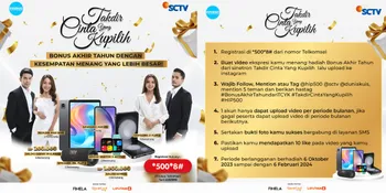 Banyak Hadiah Menarik, Program Berhadiah DuniaKuis Sinetron &#8216;TAKDIR CINTA YANG KUPILIH&#8217; Hadir - Ini Caranya Buat Ikutan!