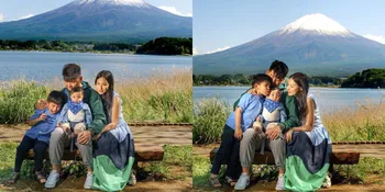 Berlatarkan Gunung Fuji, Ini 7 Foto Keluarga Chef Arnold - Bagus Banget bak Lukisan