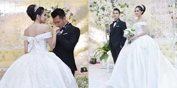 Deretan Momen Mesra Eza Gionino dan Istri di Resepsi Pernikahan, Bikin Baper!