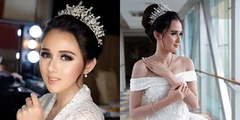 Detail Penampilan Cantik Meiza Aulia Coritha Istri Eza Gionino di Resepsi Pernikahan