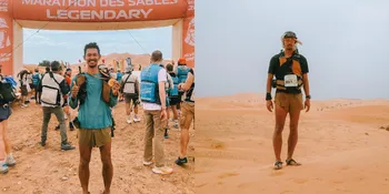 Diego Yanuar Adik Andien Sukses Taklukkan Marathon 250 Km di Gurun Sahara, Lari Cuma Pakai Sandal