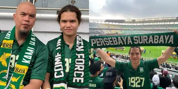 Ditemani Dul Jaelani, Begini 7 Potret Ahmad Dhani Nonton Langsung Pertandingan Bola - Bentangkan Slayer