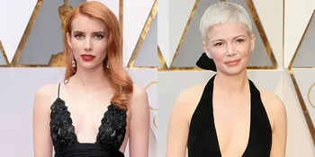 Dress Michelle Williams &#38; Emma Roberts Mirip, Siapa Lebih Baik?