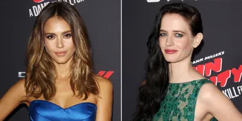 Duet Eva Green-Jessica Alba Pukau Red Carpet 'SIN CITY 2'
