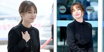 FOTO: Airport Fashion Lee Min Jung Dianggap Salah Pilih Style