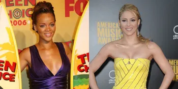 [Foto] Artwork Seksi, Rihanna Tidur di Pangkuan Shakira!