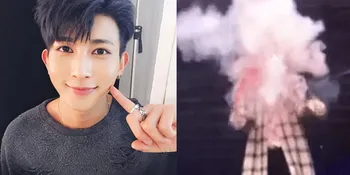 FOTO: Detik-Detik Wajah Kiseop U-KISS Terkena Ledakan Smoke Bomb