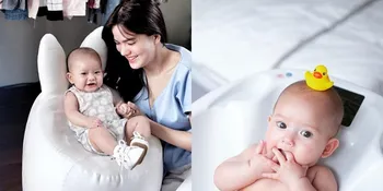 FOTO: Ini Lucunya Alita Anak Alice Norin Berendam di Bathtub Mini