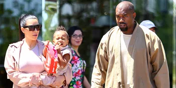 [FOTO] Kim Kardashian Hamil Besar, North West Nekat Minta Gendong
