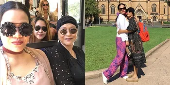 FOTO: Kompak Kacamata Hitam, Begini Gaya Okky Lukman & Sang Bunda