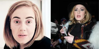 FOTO: Nyaris Tak Dikenali, Saat Adele Hapus Make-up Mata Ikonik