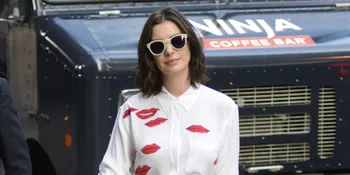 [FOTO] Perut Makin Buncit, Anne Hathaway Cantik Pakai Heels