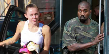 FOTO: Saat Kanye West Berdandan Secantik Miley Cyrus, Kocak!