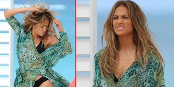 [Foto] Serunya Syuting Video Klip Jennifer Lopez di Pantai