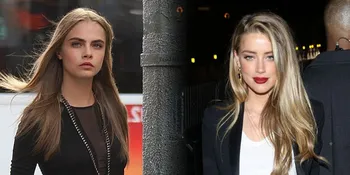 [FOTO] Tebar Senyum, Cara Delevingne-Amber Heard 'Kencan' Lagi