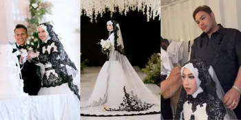 Gaun Pengantin Idaman Adiba Khanza Bernuansa Hitam Putih Rancangan Ivan Gunawan, Hanya Butuh Waktu 4 Bulan Proses?