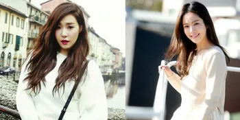 Gaun Sama, Tiffany SNSD Vs. Han Ji Min Siapa Yang Lebih Pantas?