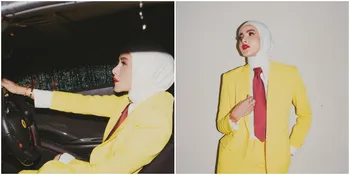 Gaya Baru Olla Ramlan yang Memukau, Power Suit Kuning dengan Gaya Chic Jadi Sorotan Netizen!