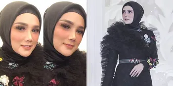 Gaya Mulan Jameela Pakai Outfit Serba Hitam di Gala Dinner Syahrini &#38; Reino