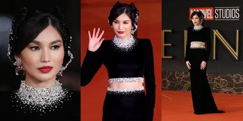 Hadiri Premiere 'ETERNALS' di Italia, Begini Cantiknya Gemma Chan dalam Gaun Indah Karya Desainer Muda Korea