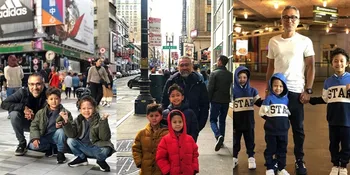 Jadi Hot Daddy, Berikut Sederet Foto Kedekatan Lukman Sardi dengan Ketiga Putranya