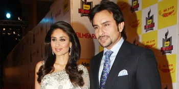 Jadi Tuan Rumah Pesta, Kareena Cium Mesra Suami di Hadapan Tamu