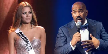 Kembali Bertemu, Steve Harvey dan Ariadna Gutierrez Berpelukan