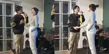 Kiesha Alvaro Nyanyi Lagu 'MELAMARMU' Sambil Genggam Tangan Bulan Sutena, Mesra Banget!