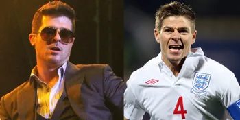 Kunjungi Merseyside, Robin Thicke Disangka Steven Gerrard