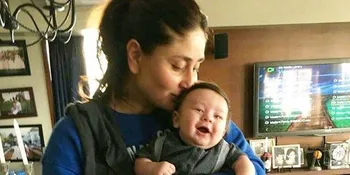 Lucunya Taimur Ali Khan Temani Kareena Kapoor Bekerja, Pakai Kemeja!