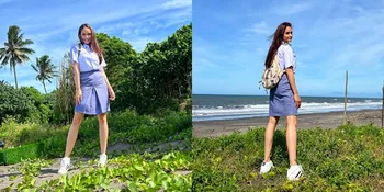 Melokal Banget, Ini 7 Potret Cinta Laura Pertama Kali Pakai Seragam SMA Putih Abu-abu - Bak Anak Sekolah Beneran