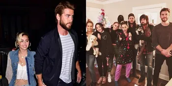 Miley Cyrus &#38; Liam Hemsworth Rayakan Natal Dengan Keluarga