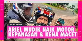 Momen Ariel NOAH Mudik Pakai Motor, Tetap Ramah Sapa Pemudik Lain