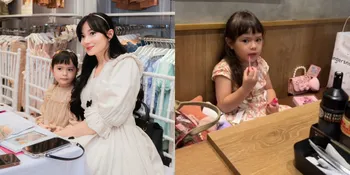 Gemas, Momen Chloe Anak Asmirandah Touch Up Pakai Lipstik Setelah Selesai Makan