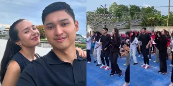 Momen Cut Beby Tsabina dan Suami Senam Bareng Ibu-Ibu, Berada di Halaman dengan Alas Terpal - Aksinya Mencuri Perhatian