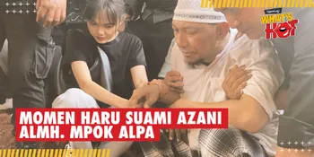 Momen Haru Saat Suami Azani Mpok Alpa Dari Atas Liang Lahat, Rina Nose&#160;Ikut&#160;Menangis