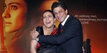 Momen Manis, Shahrukh Khan & Kajol Bertatapan Mesra di Kala Senja