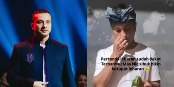 Momen Nicholas Saputra Bikin Ketupat Lebaran, Cincin di Jari Manis Bikin Salah Fokus