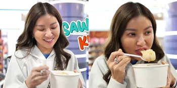 Momen Sarwendah Coba Makanan Enak dan Unik di Bandara Thailand, Sampai Nambah Terus