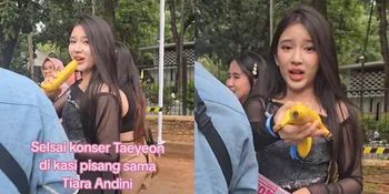Momen Tiara Andini Random Beri Pisang ke Seorang Wanita yang Menyapanya Usai Nonton Konser Taeyeon