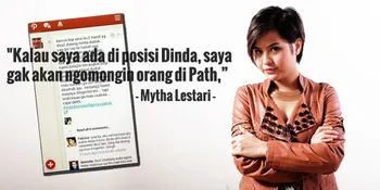 Mytha Anggap Dinda 'Artis Path' Tak Sepenuhnya Salah