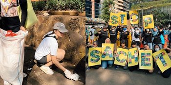 Nggak Cuma Cinta Laura, Ini 7 Potret Angela Gilsha Lakukan Aksi Pungut Sampah di Citayam Fashion Week: Boleh Slebew Tapi Jaga Kebersihan
