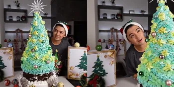 Nicky Tirta Bagikan Video Buat Kue Ukuran Besar Bentuk Pohon Natal, Banjir Pujian