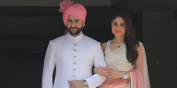 Pakai Baju 'Couple', Saif Ali Khan dan Kareena Bak Pengantin Baru